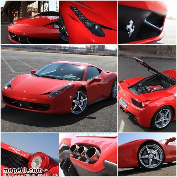 貝納利摩托車899S 巔峰對決 法拉利汽車458 Italia